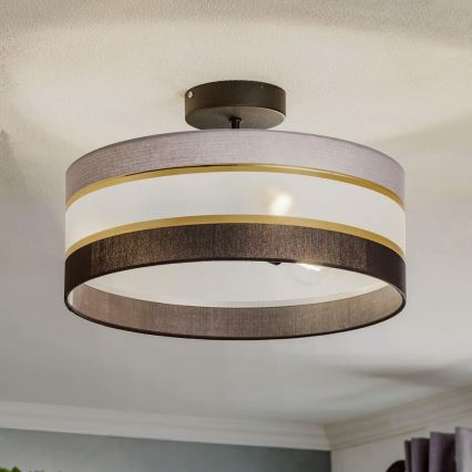 Lámpara colgante HELEN 3xE27/15W/230V negro/gris/dorado