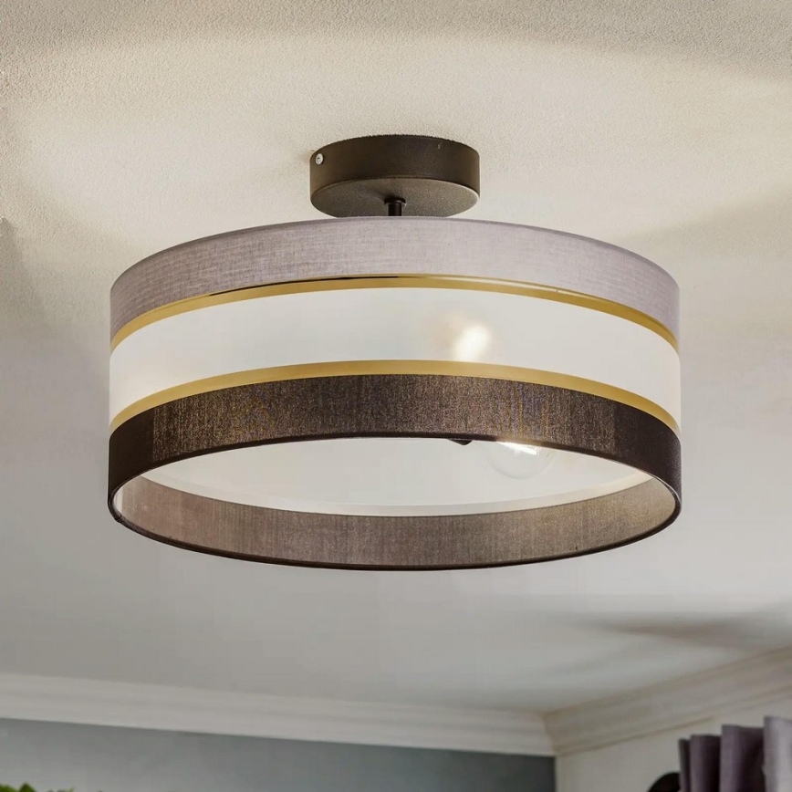 Lámpara colgante HELEN 3xE27/15W/230V negro/gris/dorado