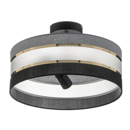 Lámpara colgante HELEN 3xE27/15W/230V negro/gris/dorado