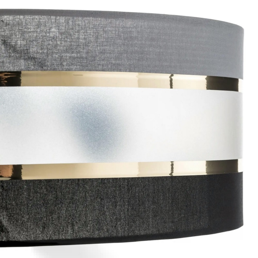 Lámpara colgante HELEN 3xE27/15W/230V negro/gris/dorado