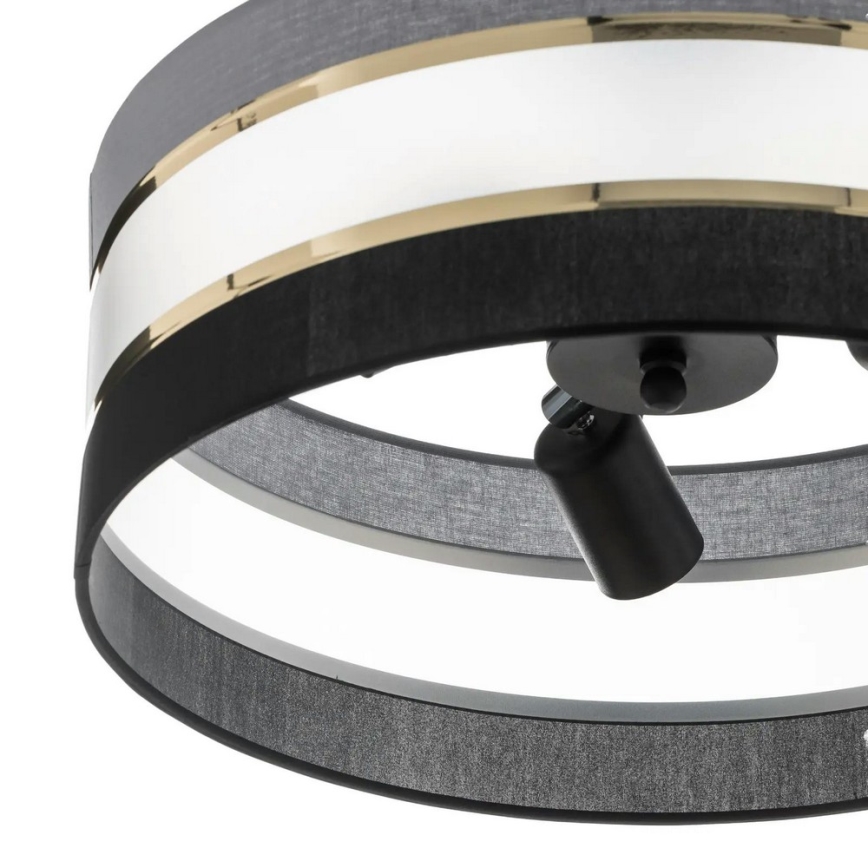 Lámpara colgante HELEN 3xE27/15W/230V negro/gris/dorado