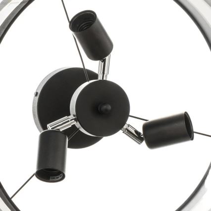 Lámpara colgante HELEN 3xE27/15W/230V negro/gris/dorado