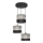 Lámpara colgante HELEN 3xE27/15W/230V negro/gris/dorado