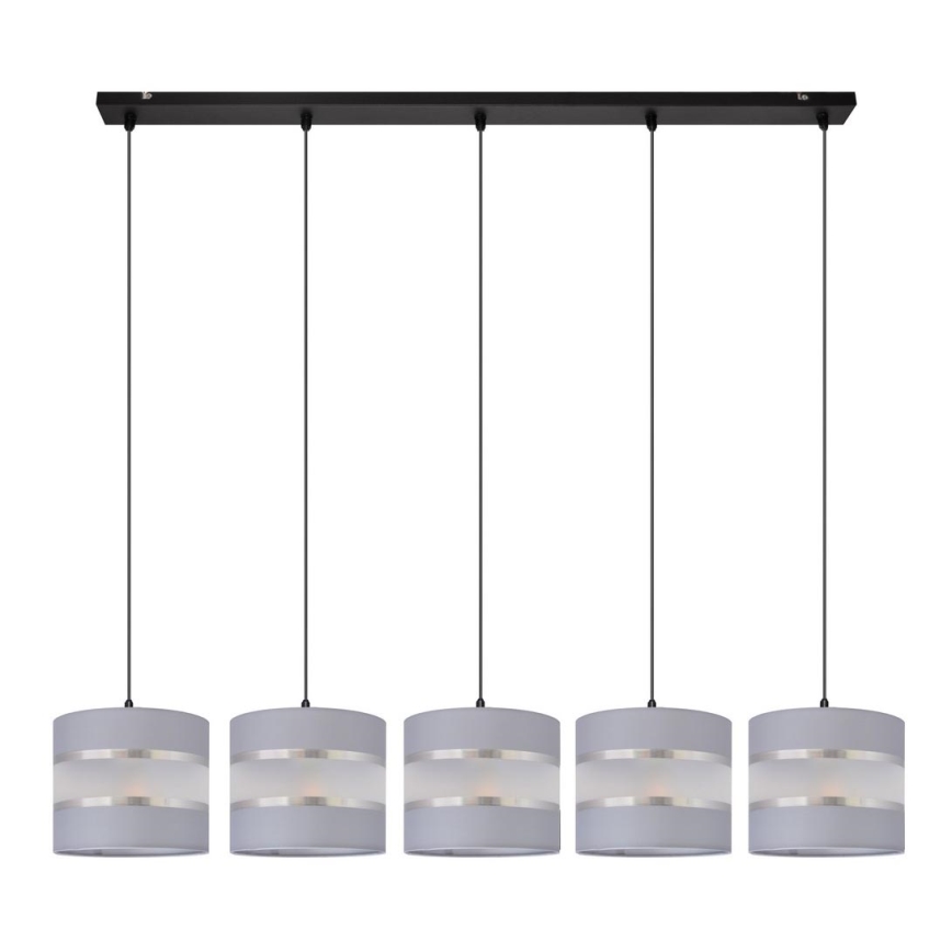 Lámpara colgante HELEN 5xE27/15W/230V gris/negro