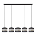 Lámpara colgante HELEN 5xE27/15W/230V negro/dorado