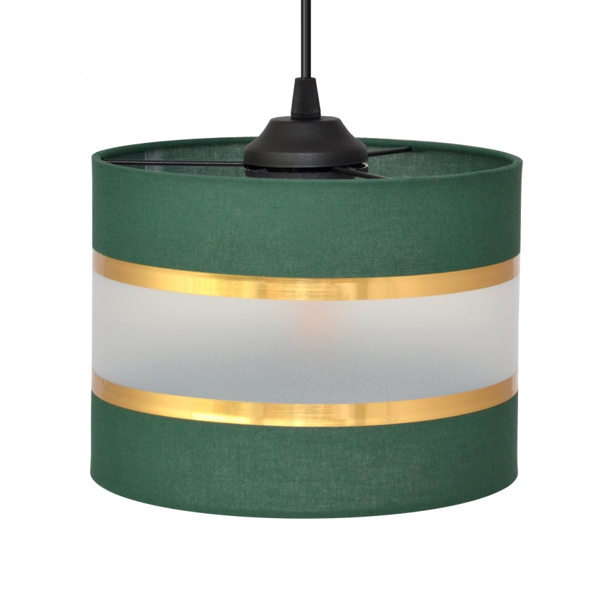 Lámpara colgante HELEN 5xE27/15W/230V verde/dorado