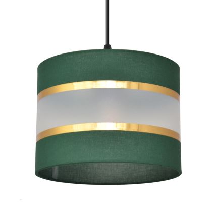 Lámpara colgante HELEN 5xE27/15W/230V verde/dorado