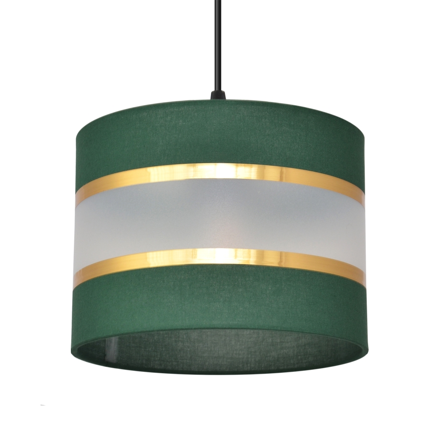 Lámpara colgante HELEN 5xE27/15W/230V verde/dorado
