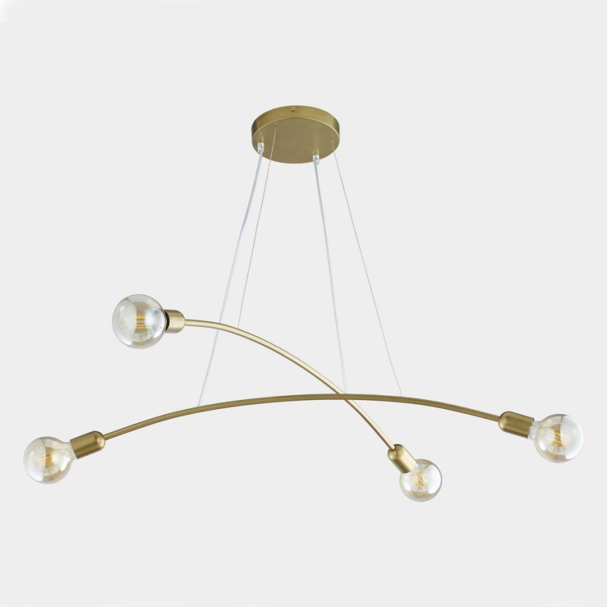 Lámpara colgante HELIX 4xE27/60W/230V dorado