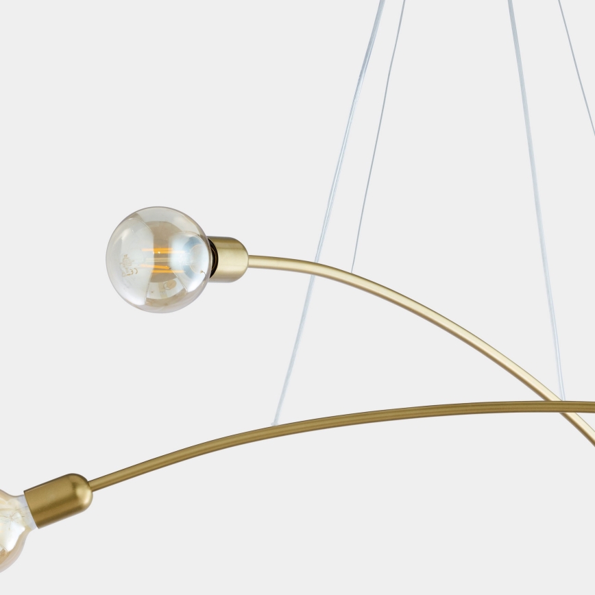 Lámpara colgante HELIX 4xE27/60W/230V dorado