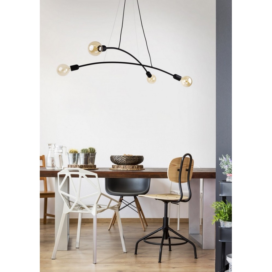 Lámpara colgante HELIX 4xE27/60W/230V