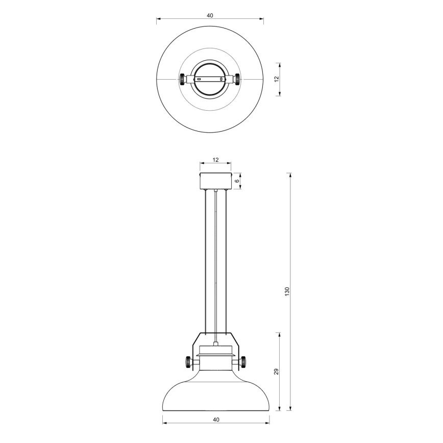 Lámpara colgante HELSING 1xE27/60W/230V cromo mate