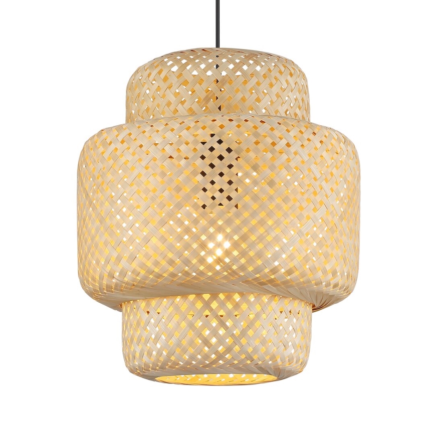 Lámpara colgante HESTIA 1xE27/60W/230V diá. 30 cm bambú