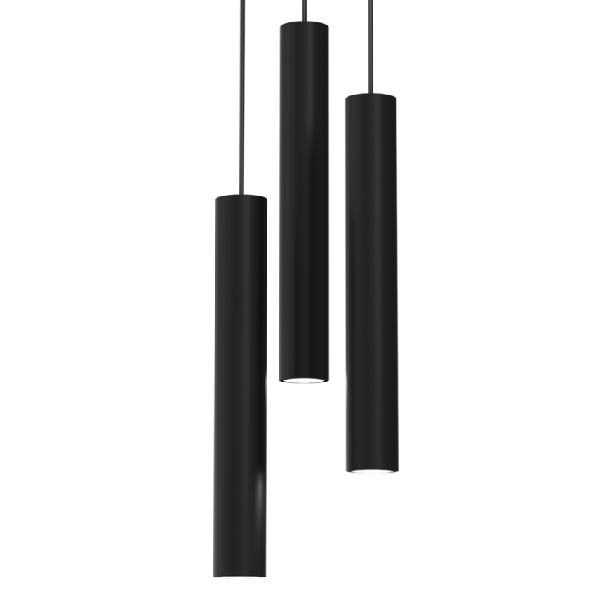 Lámpara colgante HUDSON 3xGU10/8W/230V negro
