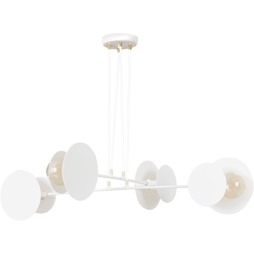 Lámpara colgante IDEA 4xE27/15W/230V blanco