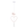 Lámpara colgante infantil con cable HEART 1xE27/20W/230V rosa/blanco