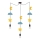 Lámpara colgante infantil con cable TRIO 3xE27/20W/230V amarillo/azul