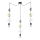 Lámpara colgante infantil con cable TRIO 3xE27/20W/230V gris/amarillo/blanco