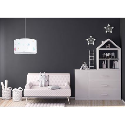 Lámpara colgante infantil DRUKI 1xE27/60W/230V