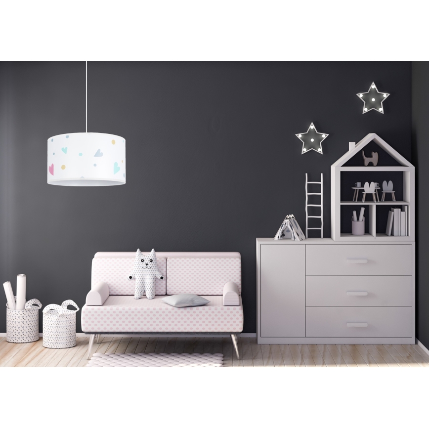 Lámpara colgante infantil DRUKI 1xE27/60W/230V
