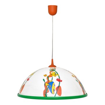 Lámpara colgante infantil FISH 1x27/15W/230V