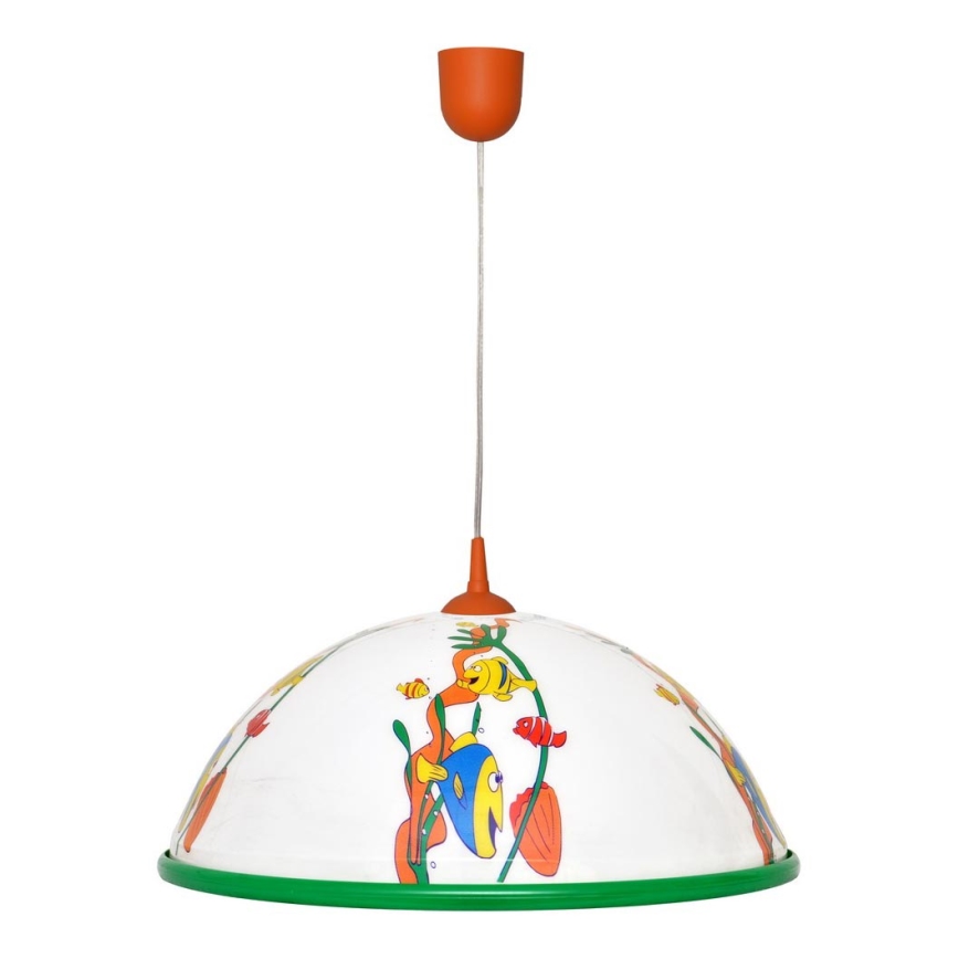 Lámpara colgante infantil FISH 1x27/15W/230V