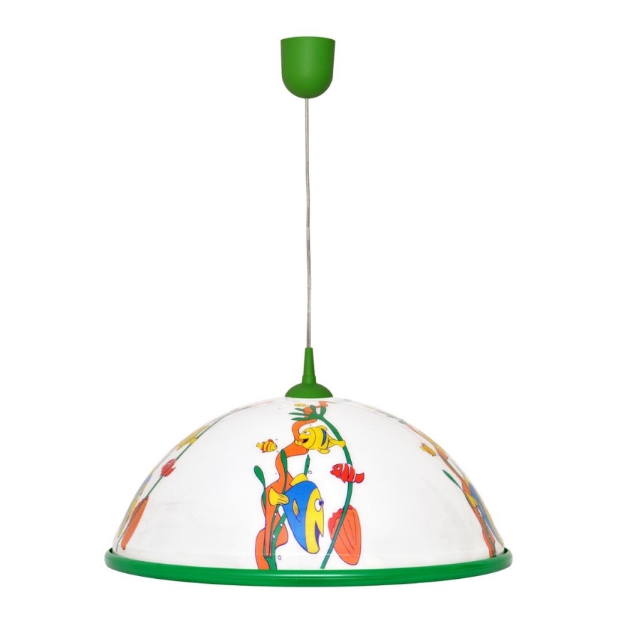 Lámpara colgante infantil FISH 1x27/15W/230V
