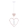 Lámpara colgante infantil HEART con cable 1xE27/20W/230V rosa/blanca