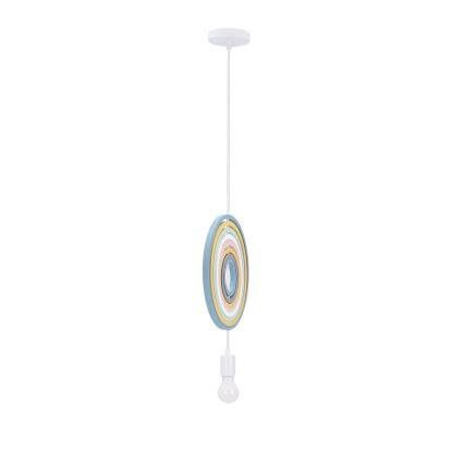 Lámpara colgante infantil HOOPS 1xE27/20W/230V diámetro 27 cm multicolor