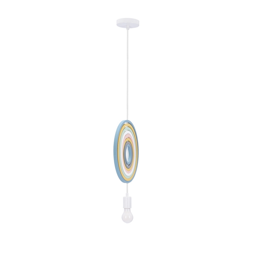 Lámpara colgante infantil HOOPS 1xE27/20W/230V diámetro 27 cm multicolor