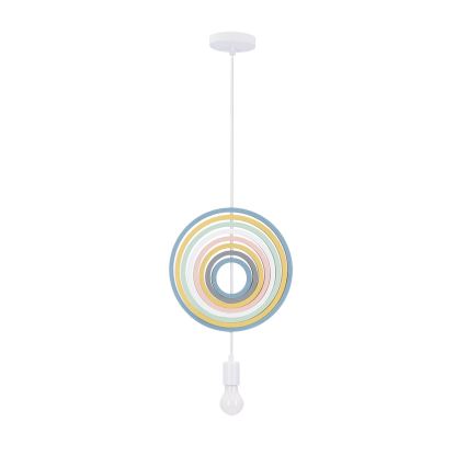 Lámpara colgante infantil HOOPS 1xE27/20W/230V diámetro 27 cm multicolor