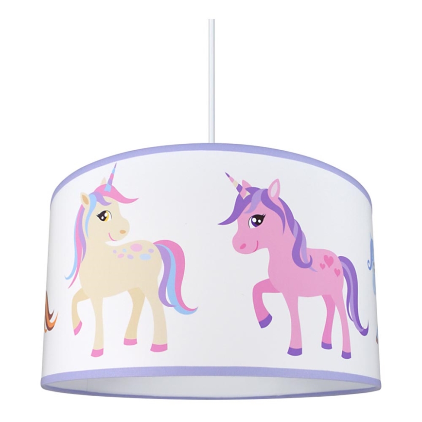 Lámpara colgante infantil PONY/UNICORN  1xE27/60W/230V