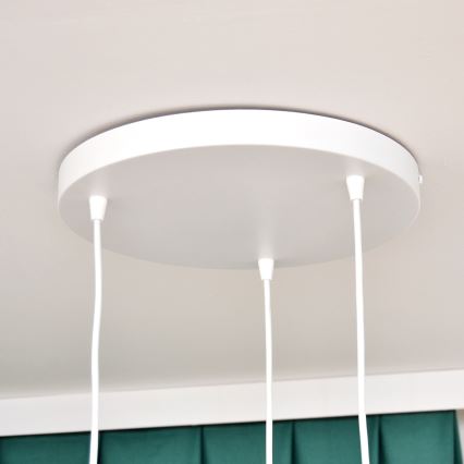 Lámpara colgante infantil STARS 3xE27/15W/230V turquesa/blanco