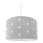 Lámpara colgante infantil STARS GREY 1xE27/60W/230V