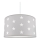 Lámpara colgante infantil STARS GREY 1xE27/60W/230V