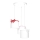 Lámpara colgante infantil SWEET 3xE27/15W/230V blanco/rosa/rojo/Arco