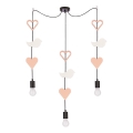 Lámpara colgante infantil TRIO 3xE27/20W/230V rosa/blanco