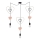 Lámpara colgante infantil TRIO con cable 3xE27/20W/230V rosa/blanco/gris