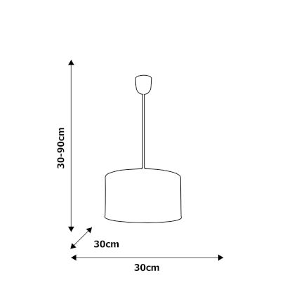 Lámpara colgante infantil UNICORN 1xE27/60W/230V