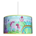 Lámpara colgante infantil UNICORN 1xE27/60W/230V