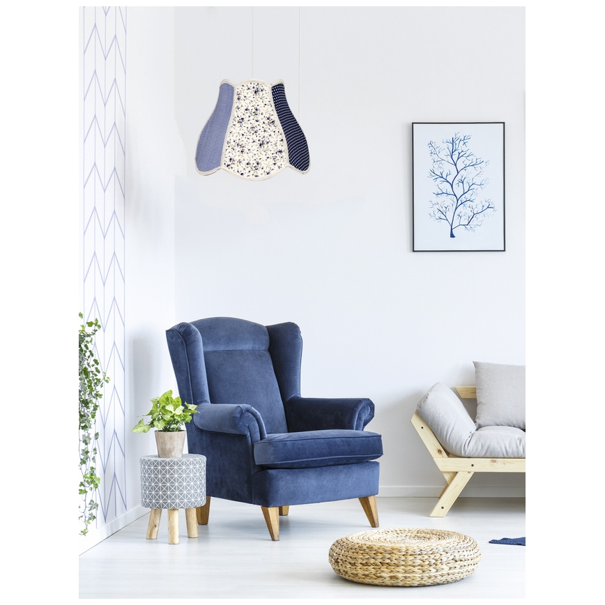Lámpara colgante infantil ZUZA 1xE27/60W/230V azul