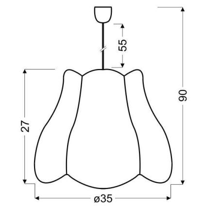 Lámpara colgante infantil ZUZA 1xE27/60W/230V rosa