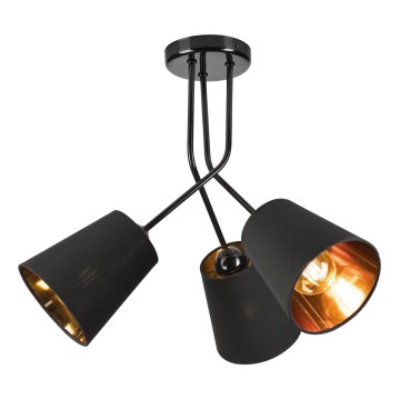 Lámpara colgante IRMA 3xE27/15W/230V negro