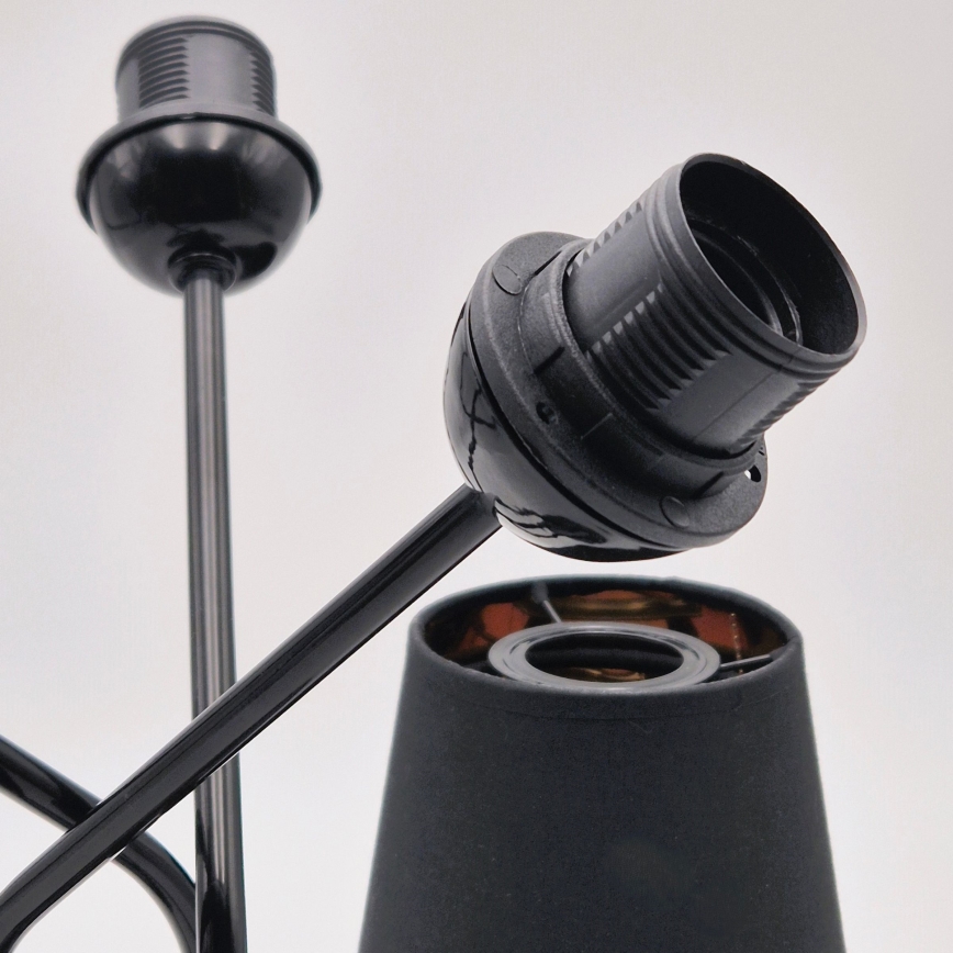 Lámpara colgante IRMA 3xE27/15W/230V negro