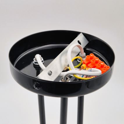 Lámpara colgante IRMA 3xE27/15W/230V negro