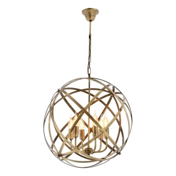 Lámpara colgante IRONBALL 6xE27/40W/230V dorada