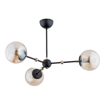 Lámpara colgante ITORIS 3xE14/10W/230V negro/dorado