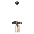 Lámpara colgante JASMIN 1xE27/40W/230V marrón/beige