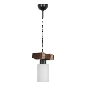 Lámpara colgante JASMIN 1xE27/40W/230V marrón/blanco