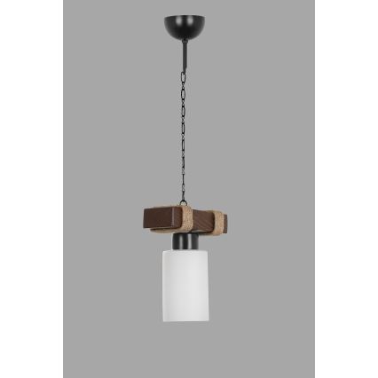 Lámpara colgante JASMIN 1xE27/40W/230V marrón/blanco